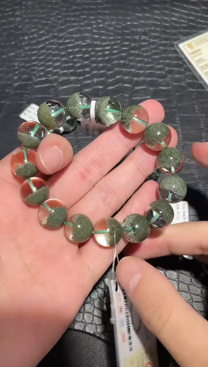 【闪购商品】水晶手链未镶嵌单圈绿幽灵A14