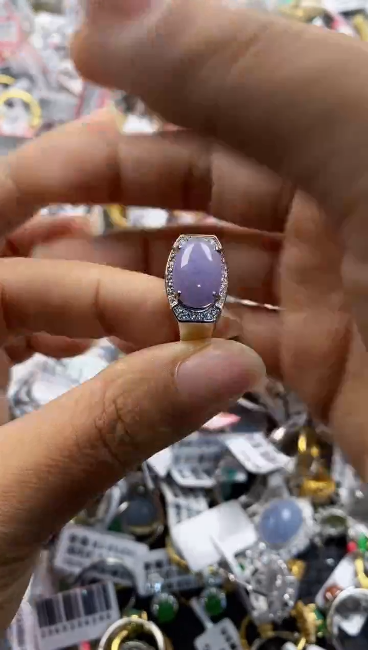 银S925镶嵌戒指翡翠111111------1