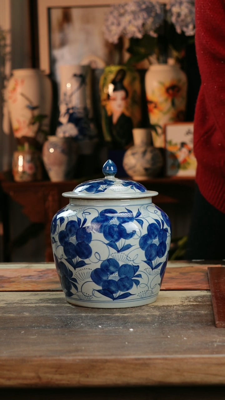 【闪购商品】瓷片景德镇纯手工釉下彩精品花瓶