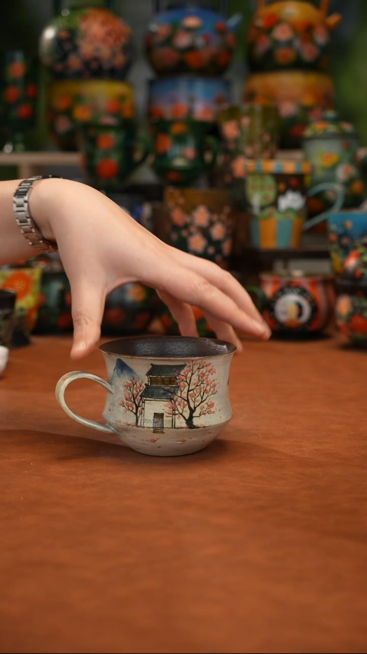 陶瓷油画手绘釉下彩