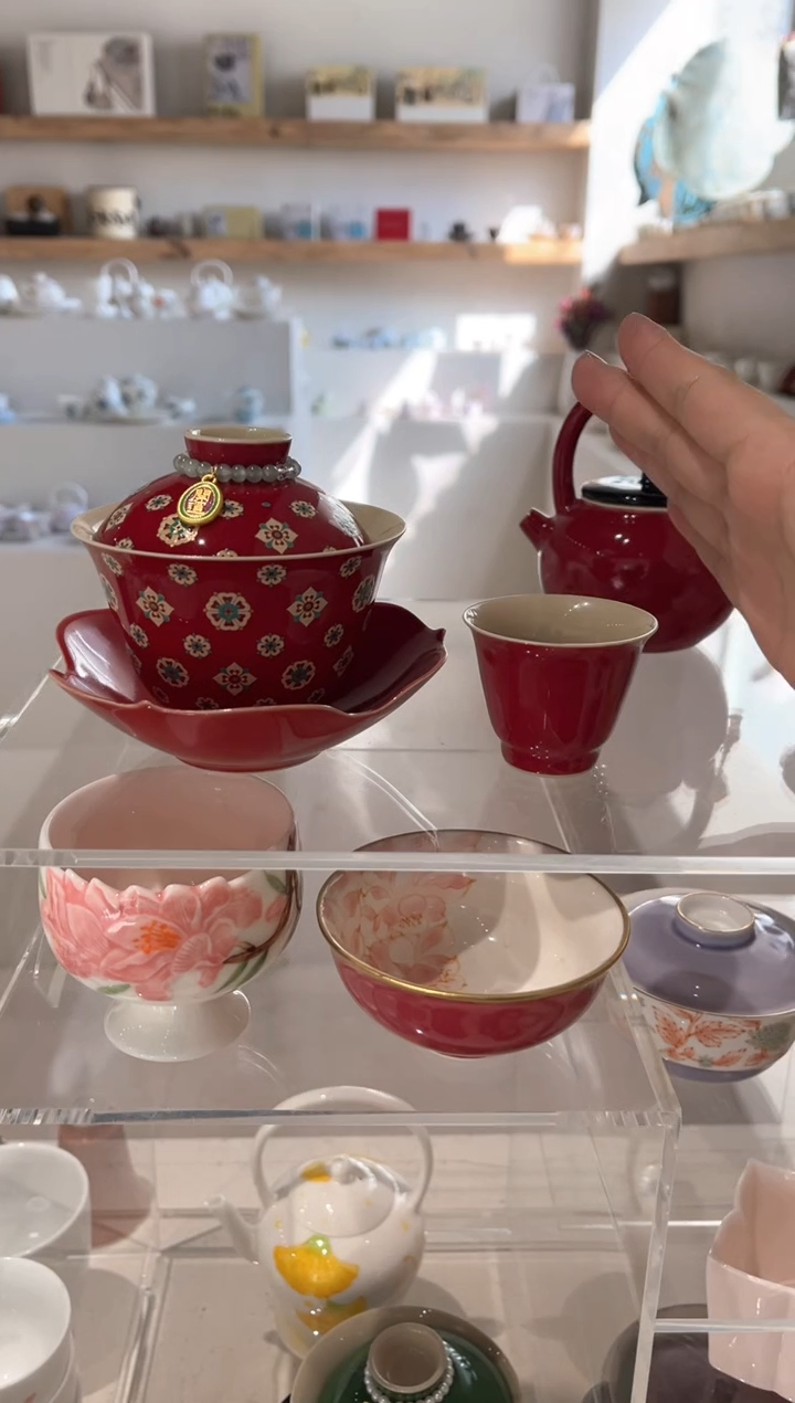 【闪购商品】盖碗+壶承+提溜+茶杯*2