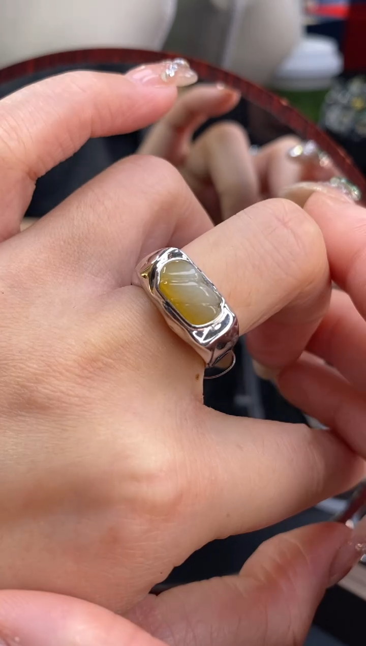 颈饰银S925镶嵌翡翠净货17719