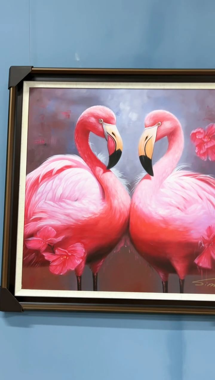 【闪购商品】绘画陶宗健-油画-80*80平尺-火烈鸟