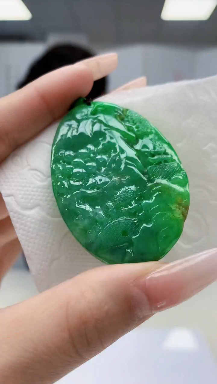 【闪购商品】定制翡翠未镶嵌5145lr-毛货挂件9