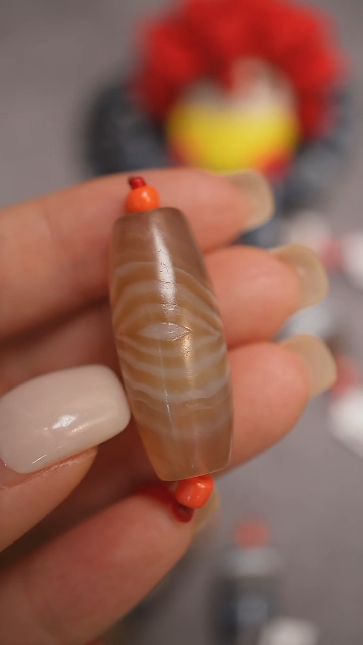 未镶嵌颈饰玛瑙/玉髓哎****吃蚀花玛瑙珠定制编绳