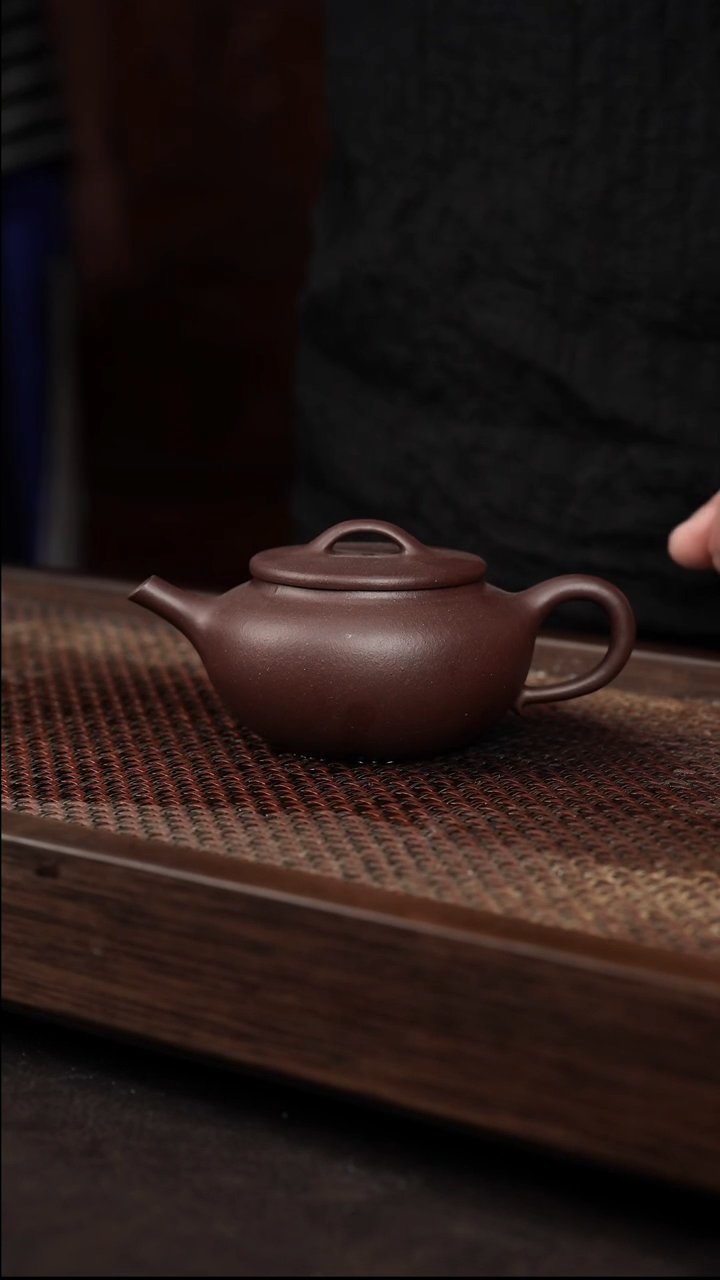 茶壶紫砂老紫泥扁灯