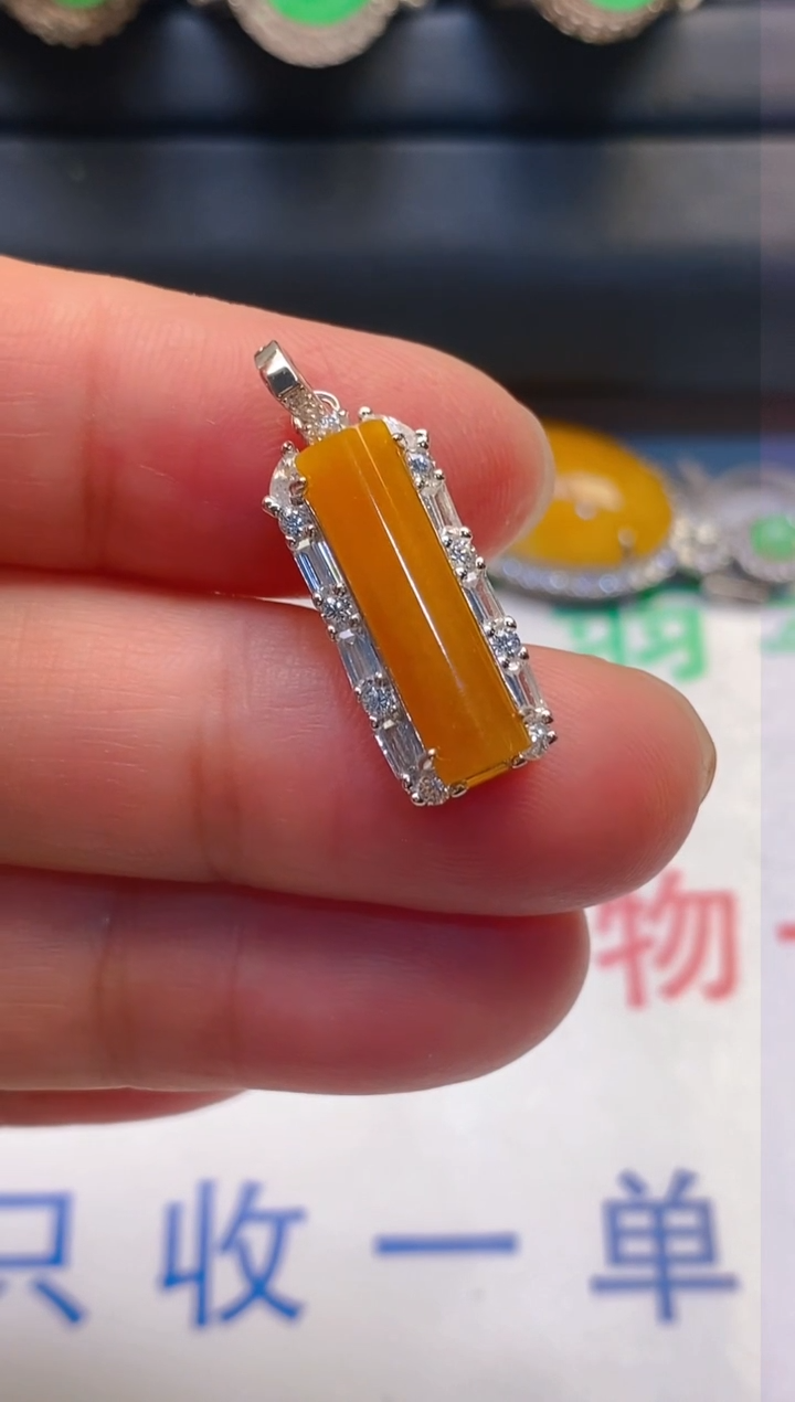 【闪购商品】翡翠耳饰银S925镶嵌天然A货翡翠1