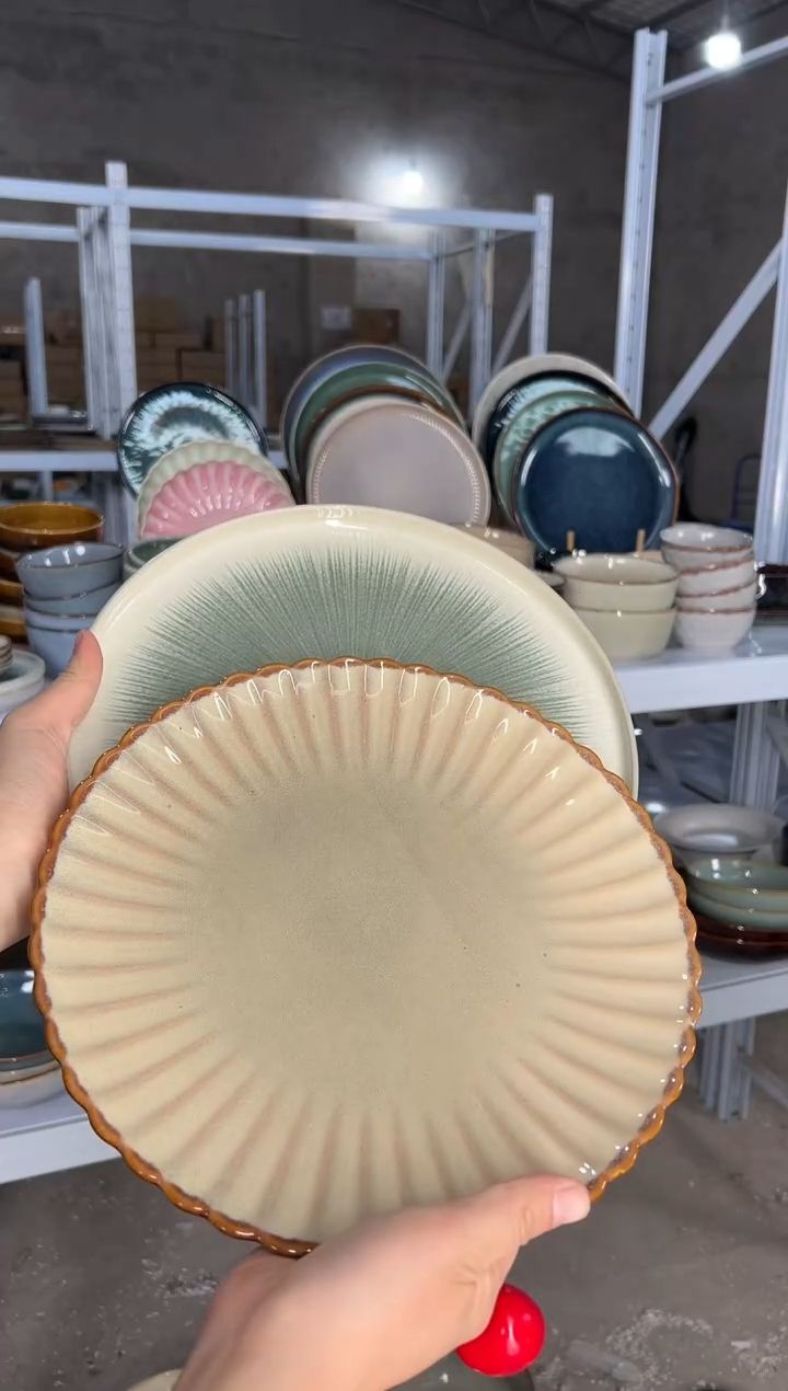 陶瓷外贸尾货瑕疵满20包邮X2 大盘10.5英寸