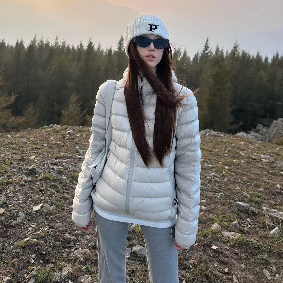 韩版排骨棉服女2025新款轻薄修身短款加厚显瘦运动连帽外套潮棉衣