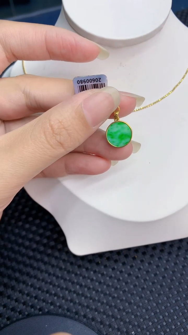 【闪购商品】翡翠颈饰18K金镶嵌            8