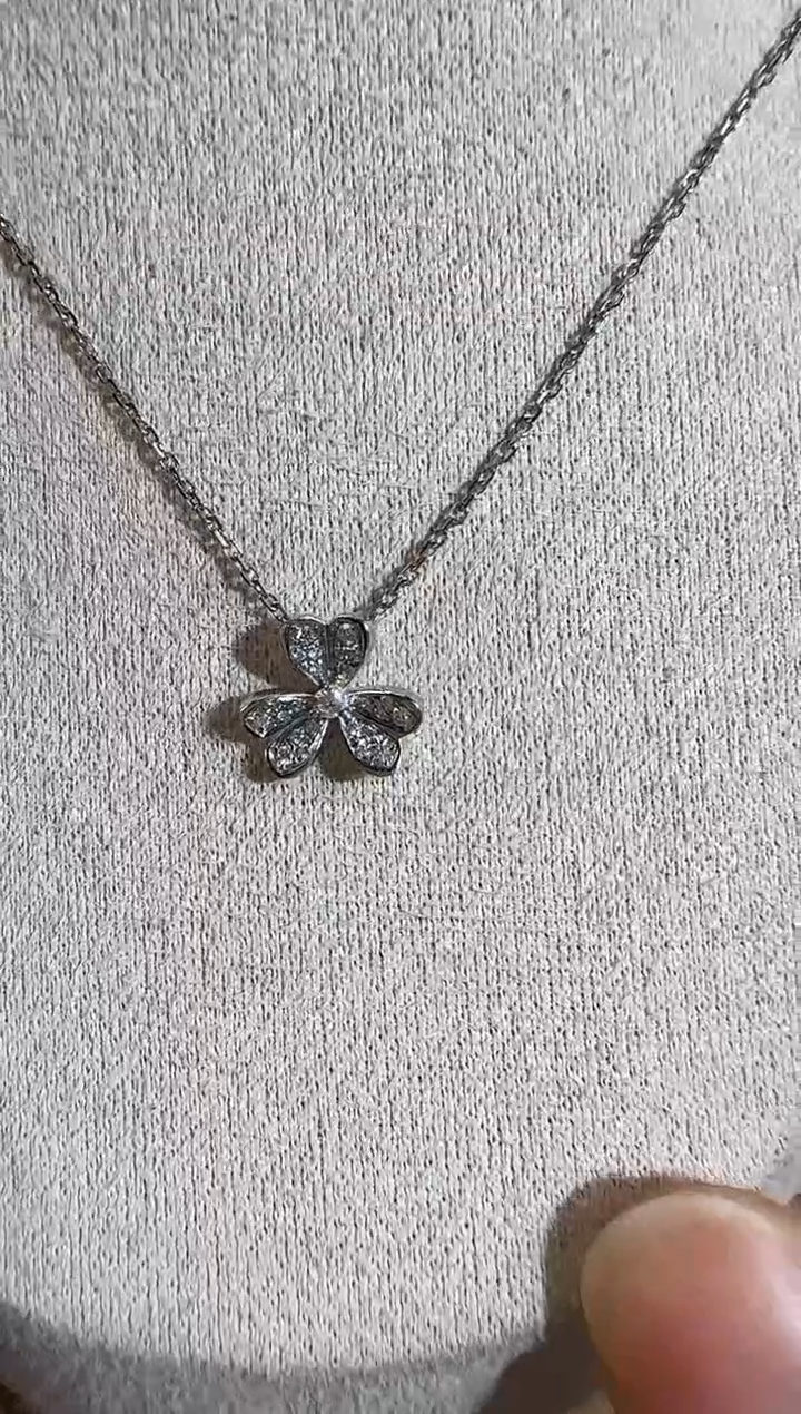 【闪购商品】钻石项链18K金镶嵌k白