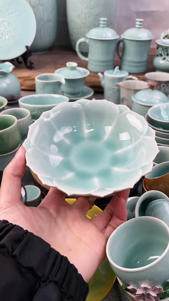 【闪购商品】纯手工 特价 微瑕 慧仙青瓷