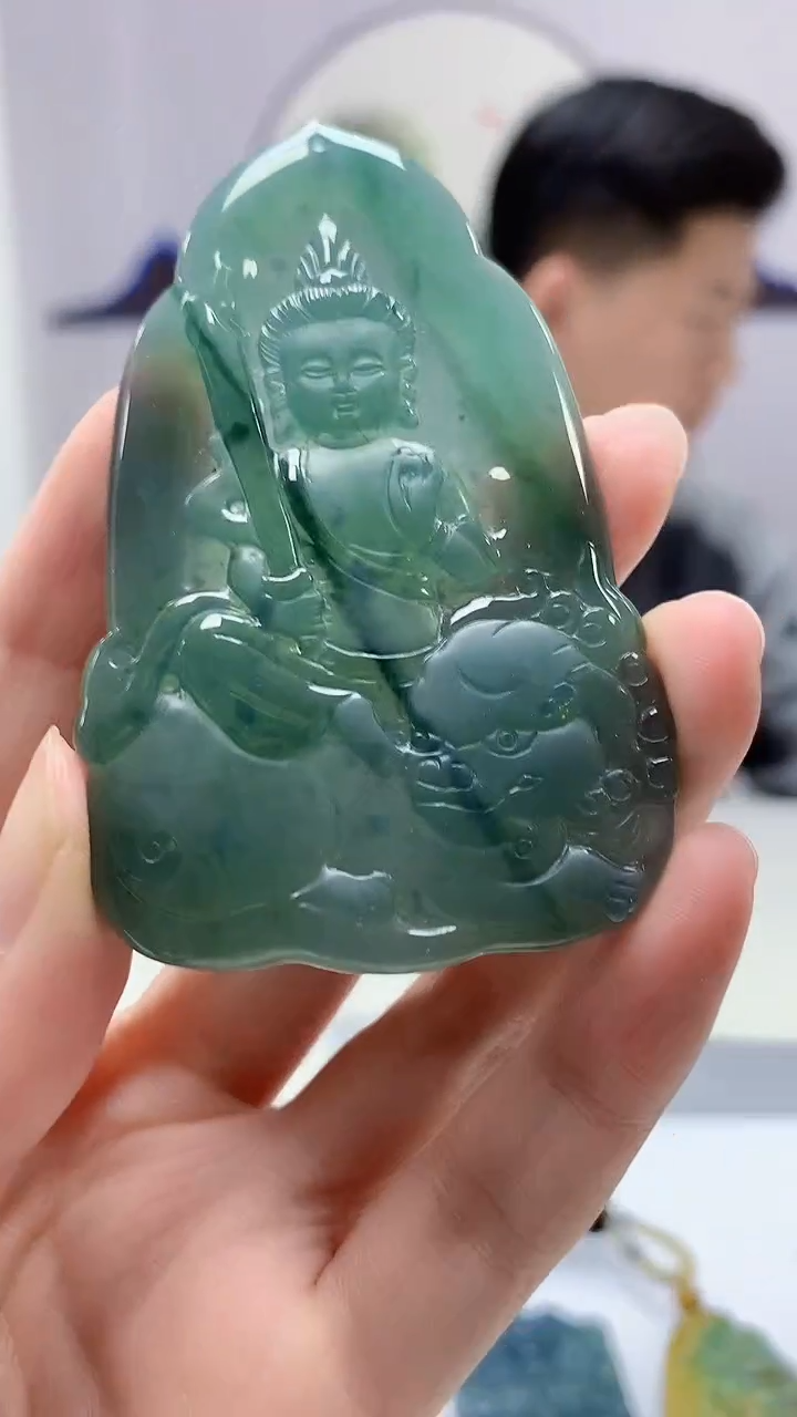 【闪购商品】定制翡翠未镶嵌4917zm-毛货挂件人物138