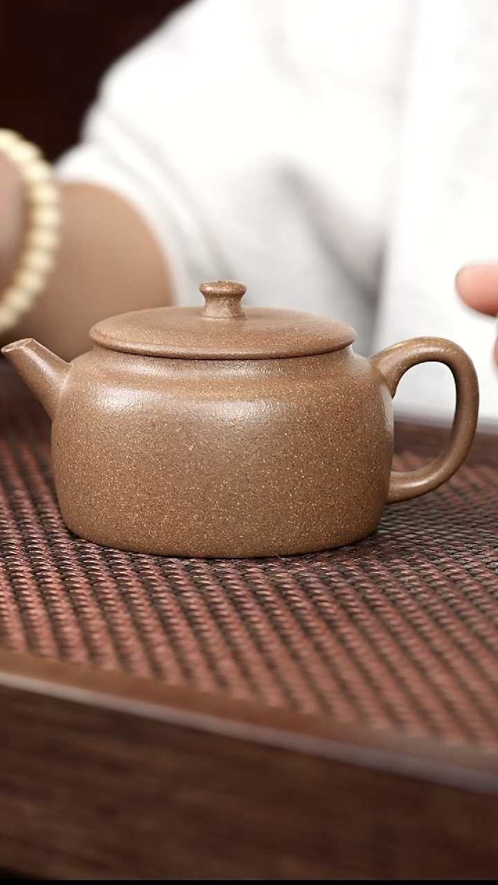 茶壶紫砂芝麻绿桑扁