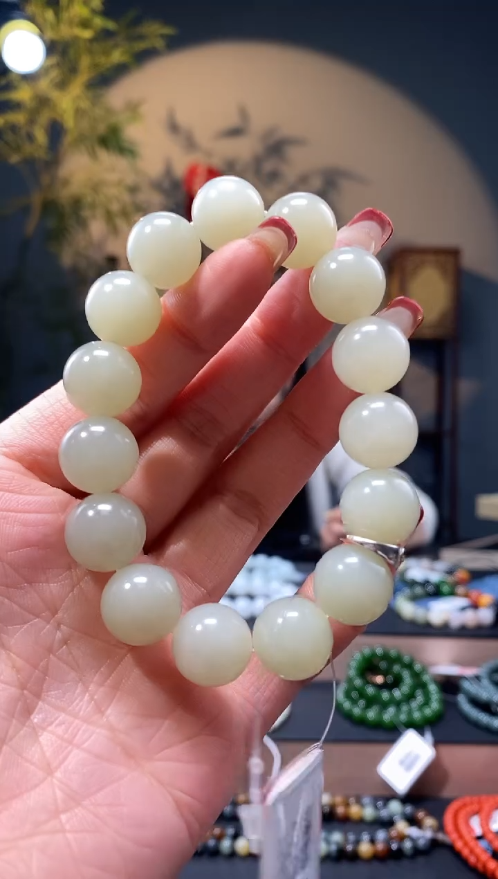 【闪购商品】和田玉1未镶嵌14mm且末手串