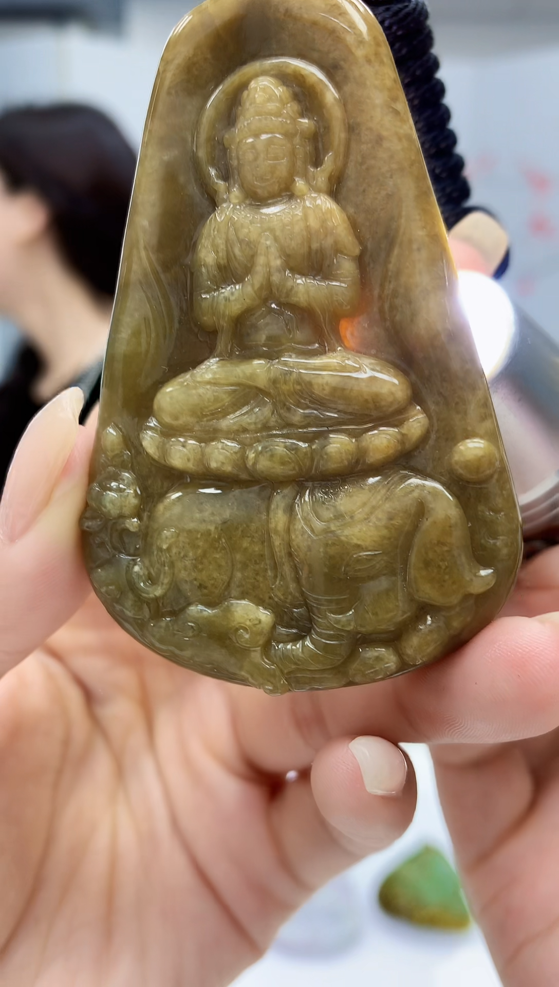 【闪购商品】定制翡翠未镶嵌4829lr-毛货挂件46