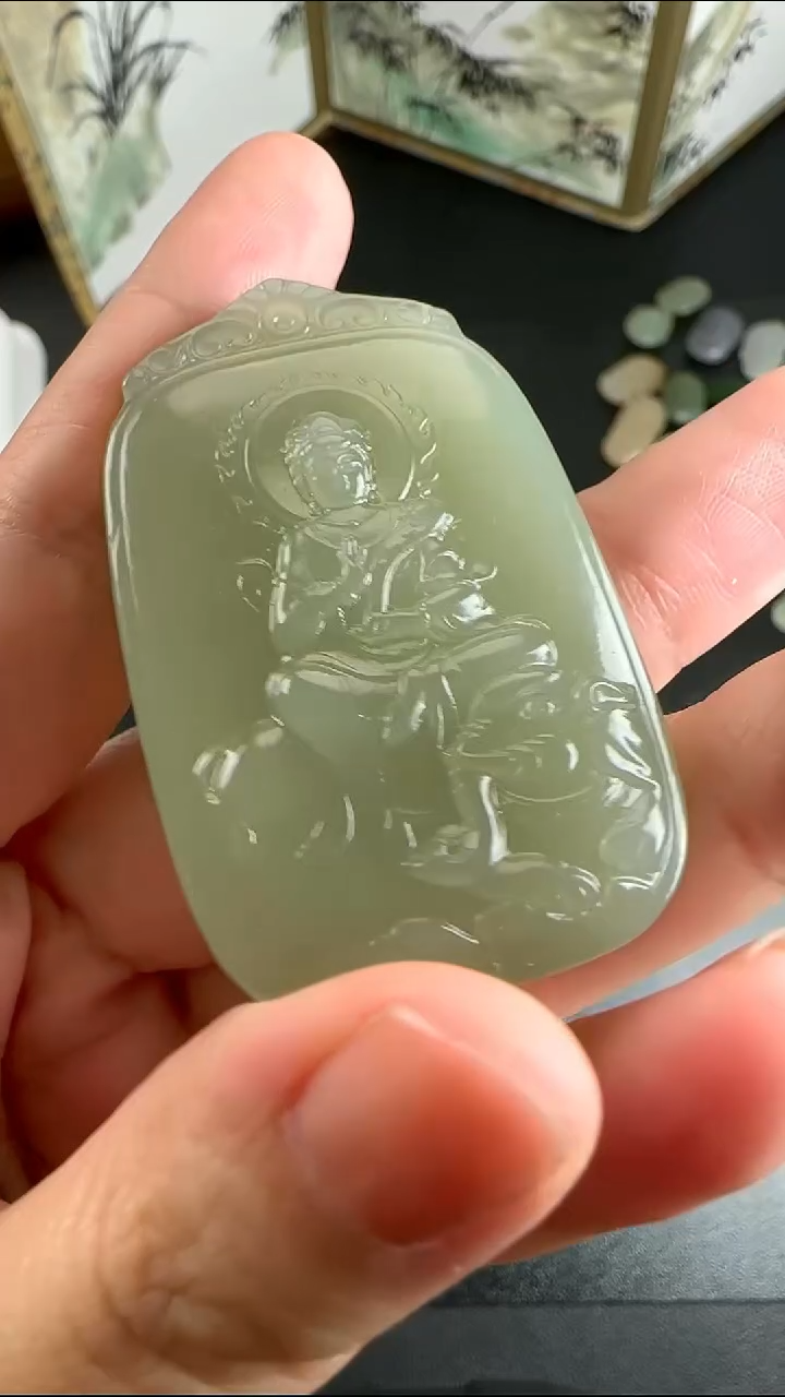 【闪购商品】和田玉颈饰未镶嵌WY0215171普贤/龙蛇