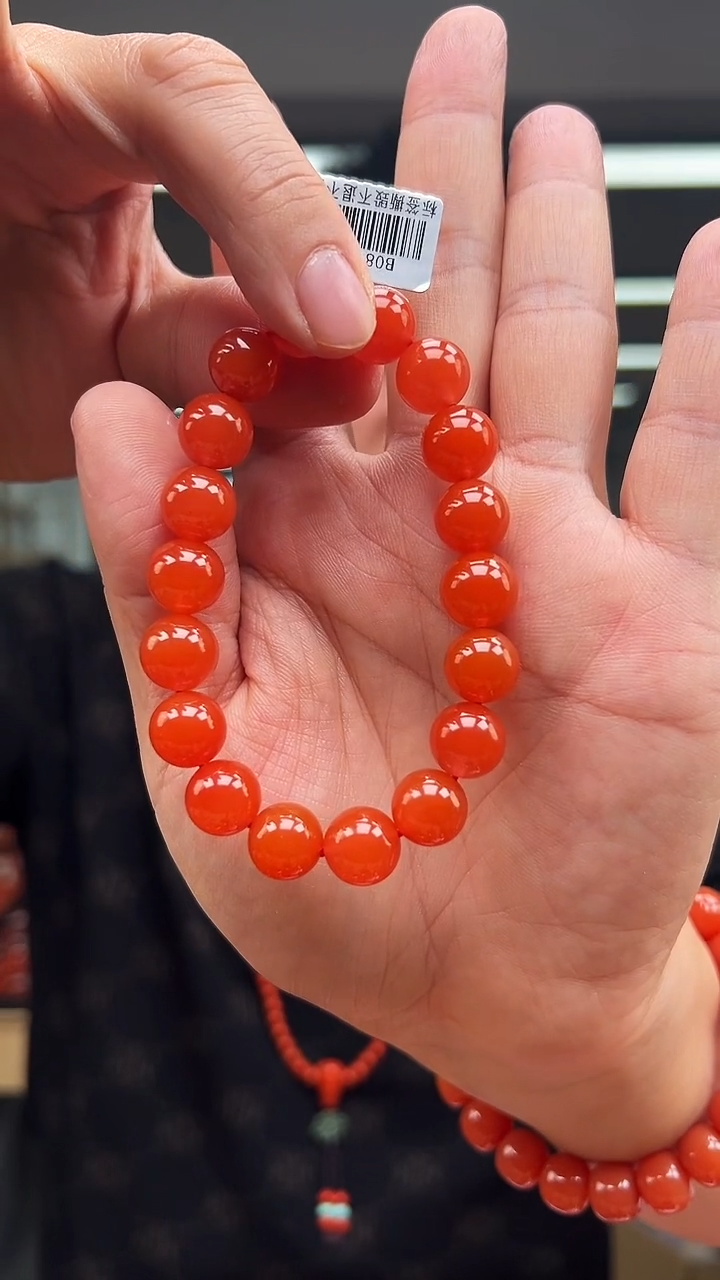 未镶嵌珠串南红玛瑙C30保山滴水洞11mm+