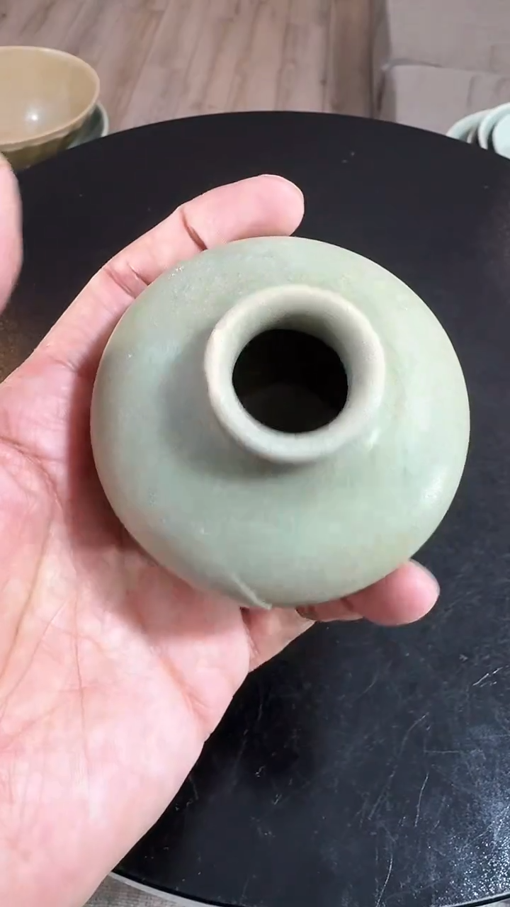 【闪购商品】碗龙泉青瓷小水盂炸线小剥釉