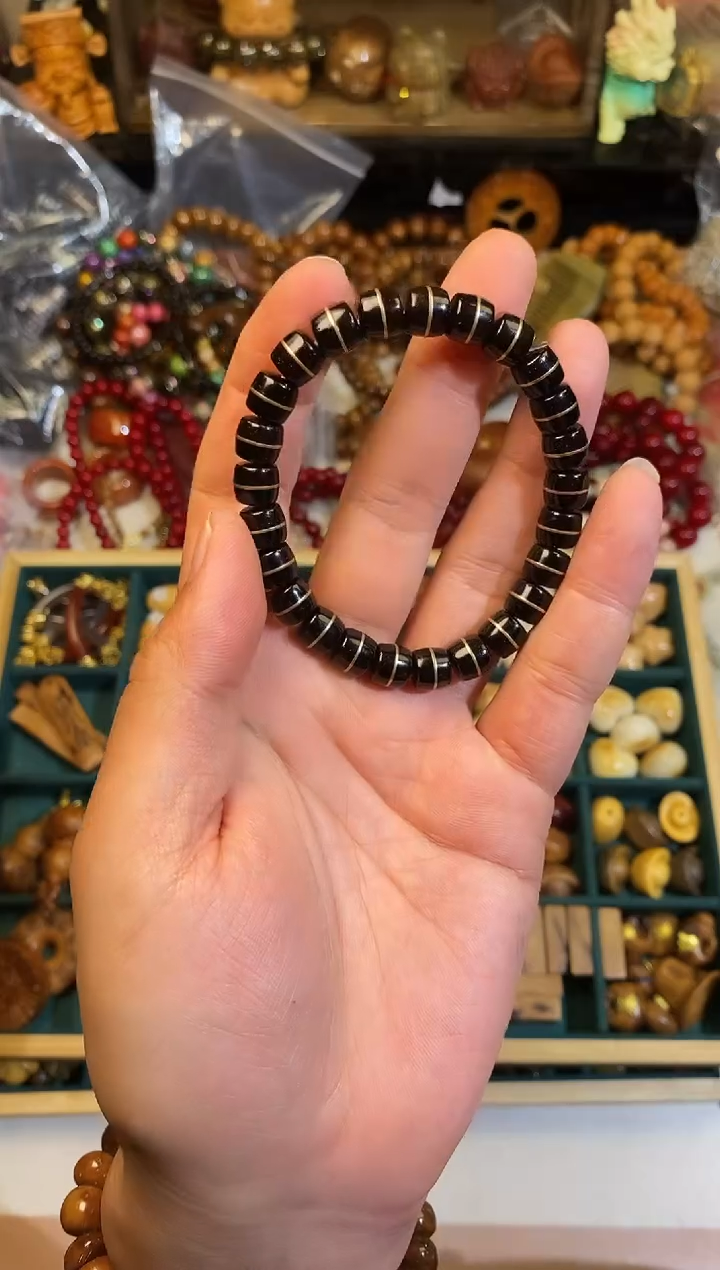 非洲檀香手串/手链椰蒂汉堡珠单圈