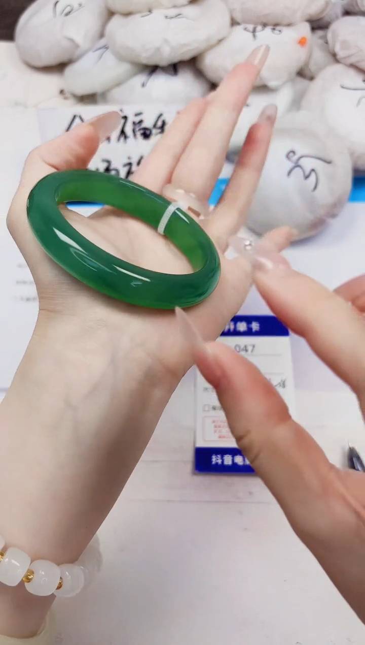 石英质玉手镯未镶嵌47-东陵玉-圈口57