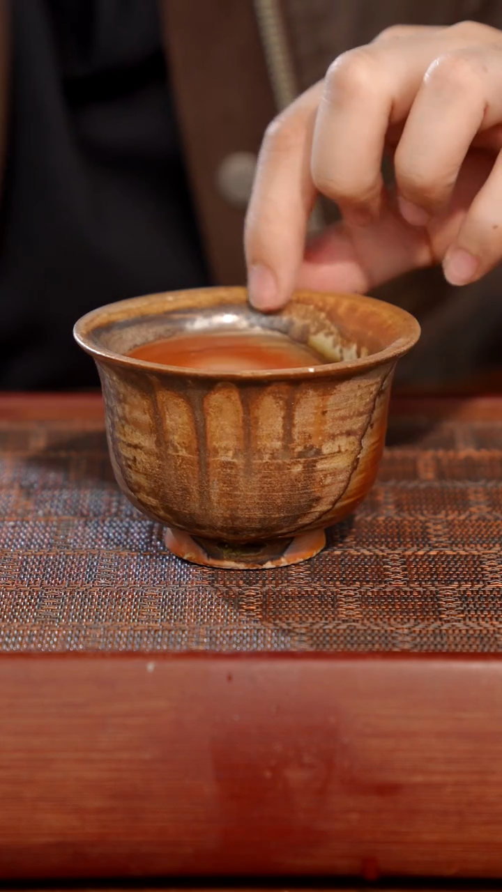 陶瓷奢瓷/瑞寅柴烧茶器（杯子）455微瑕