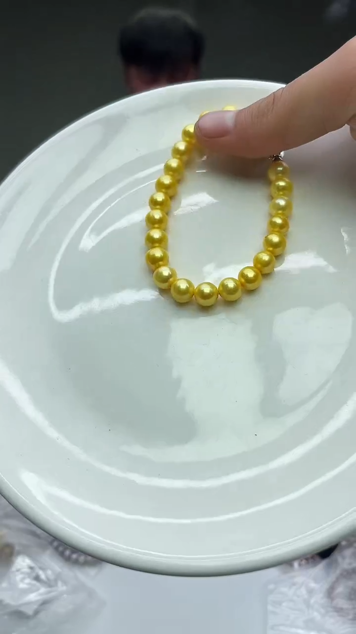 未镶嵌手链淡水珍珠黄色系手链
