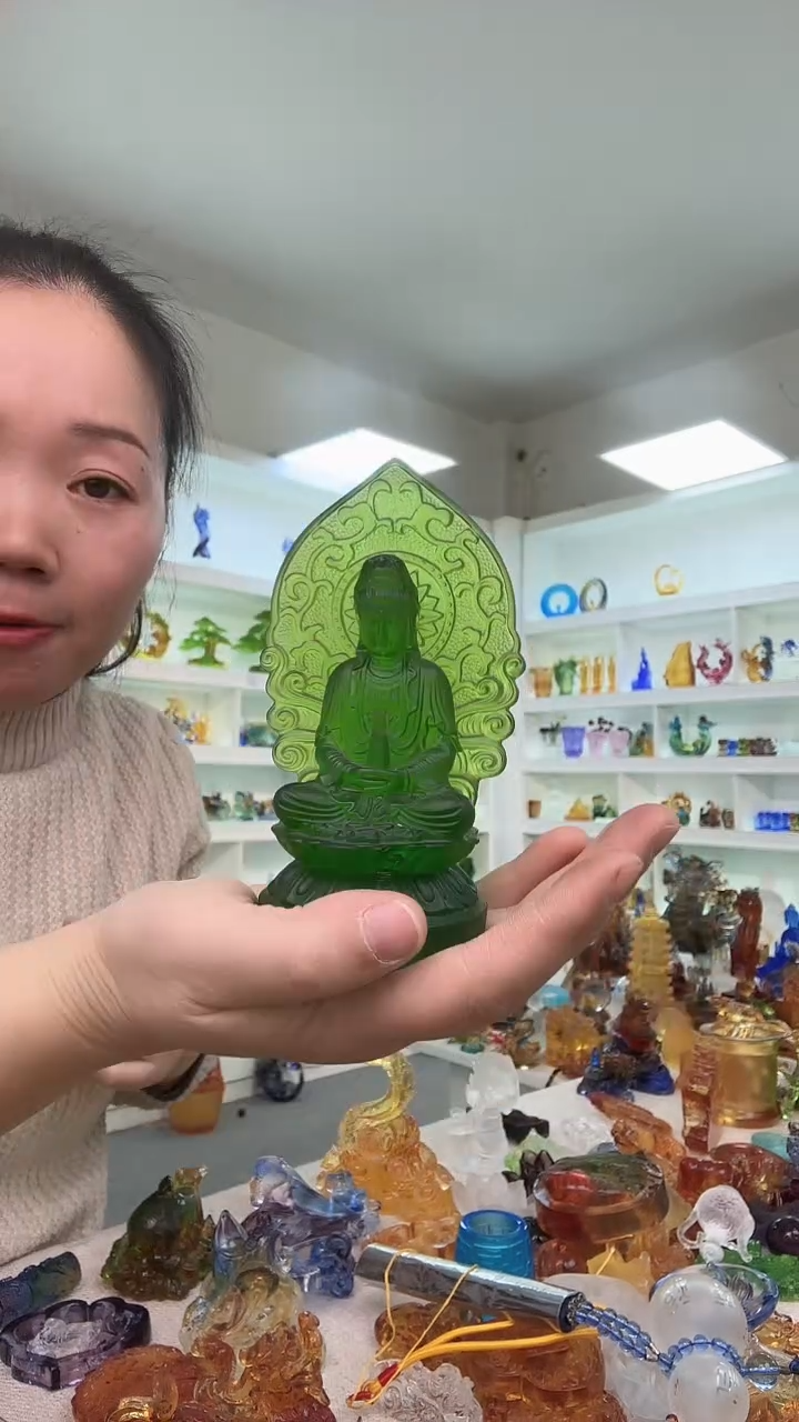 手工艺品琉璃观音