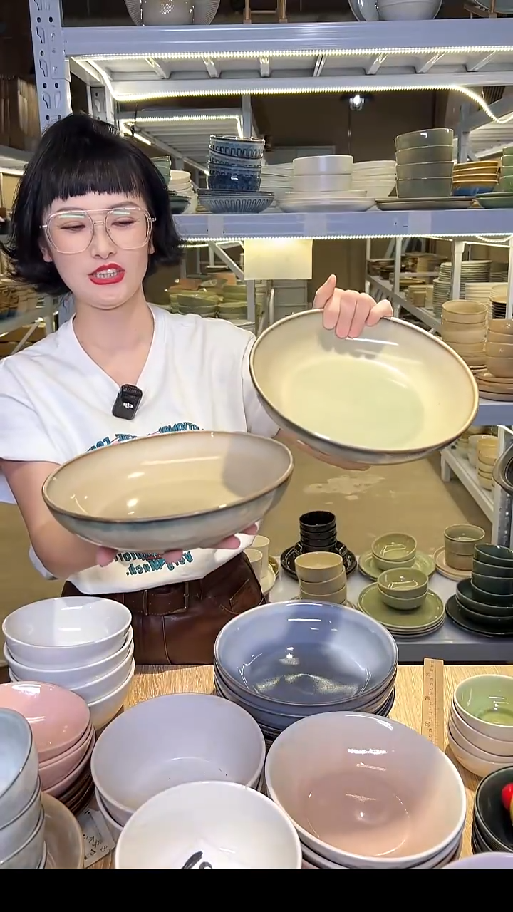 瓷210 外贸尾货高温釉下彩陶瓷餐具默认微瑕