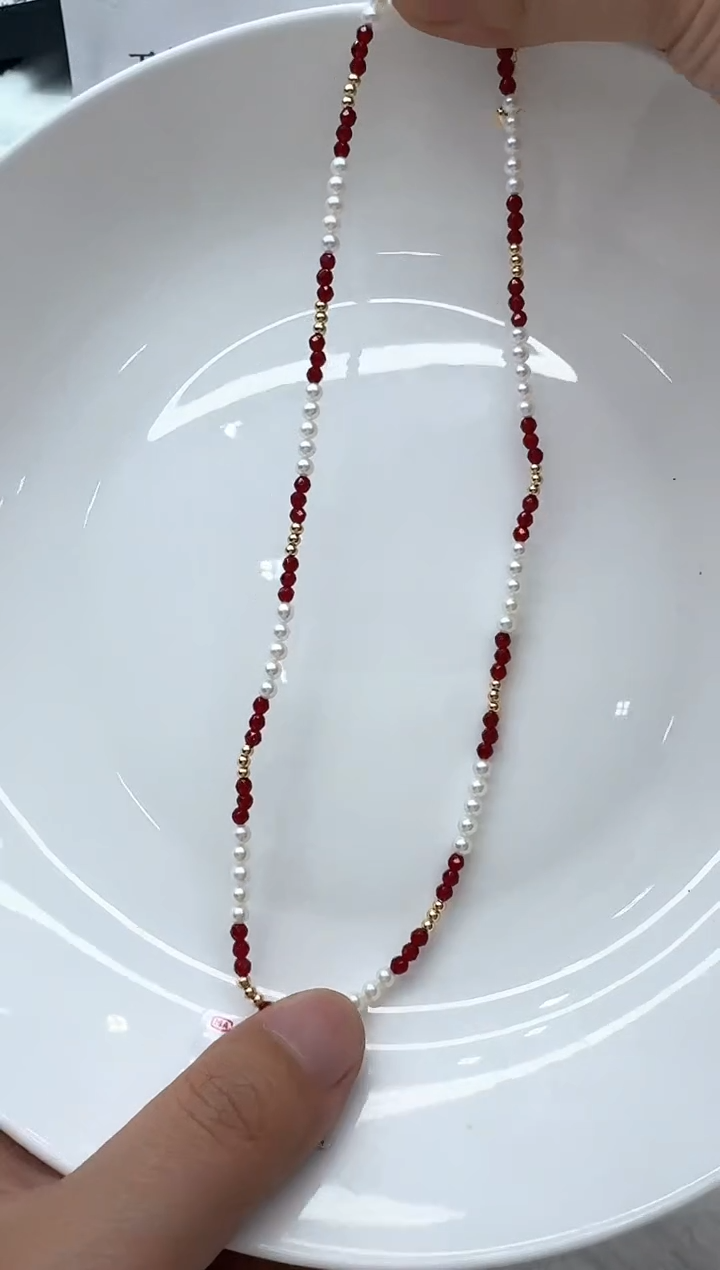 【闪购商品】淡水珍珠颈饰银S925镶嵌非基地发货不带证书