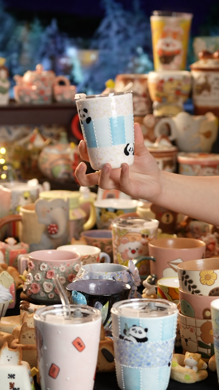 其他陶微瑕no退no换景德镇釉下彩手绘设计师款陶瓷