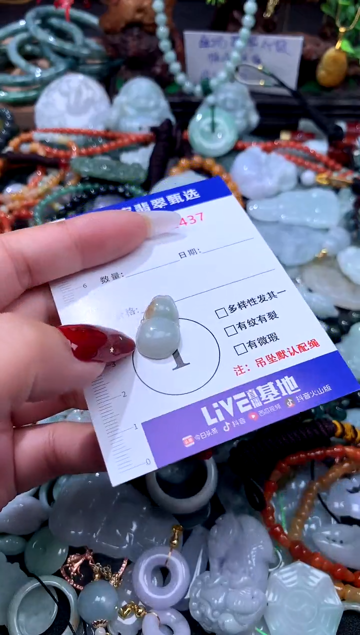颈饰未镶嵌翡翠翡翠A货