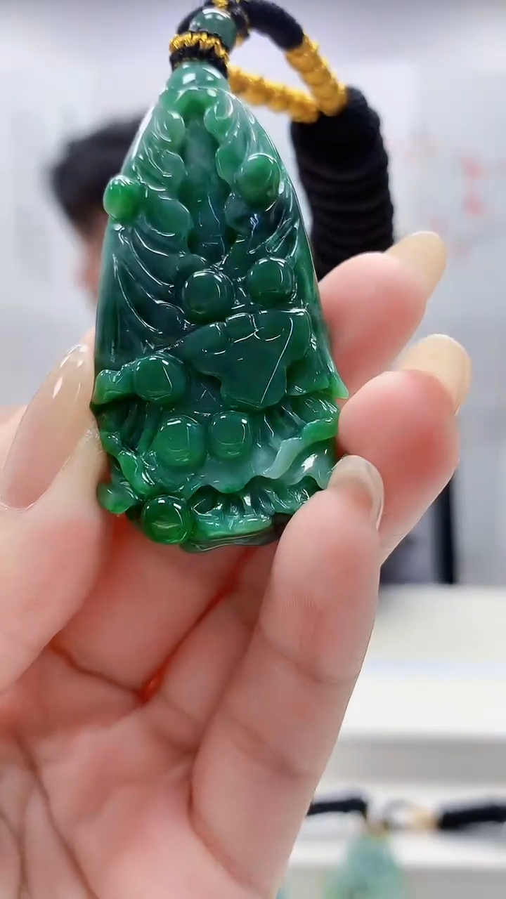 未镶嵌定制翡翠5060lr-毛货挂件49