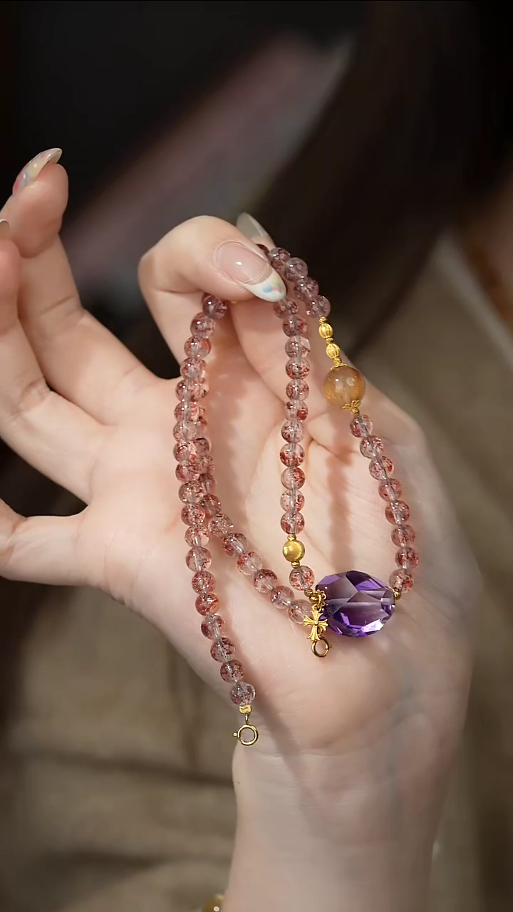 【闪购商品】项链18K金镶嵌水晶E40（多样性发一件）5mm+