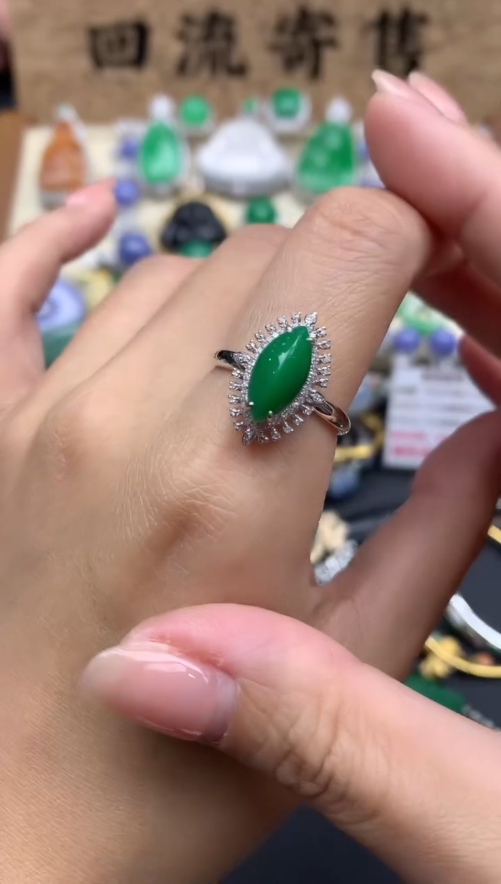 【闪购商品】翡翠戒指18K金镶嵌388-中国好珍宝