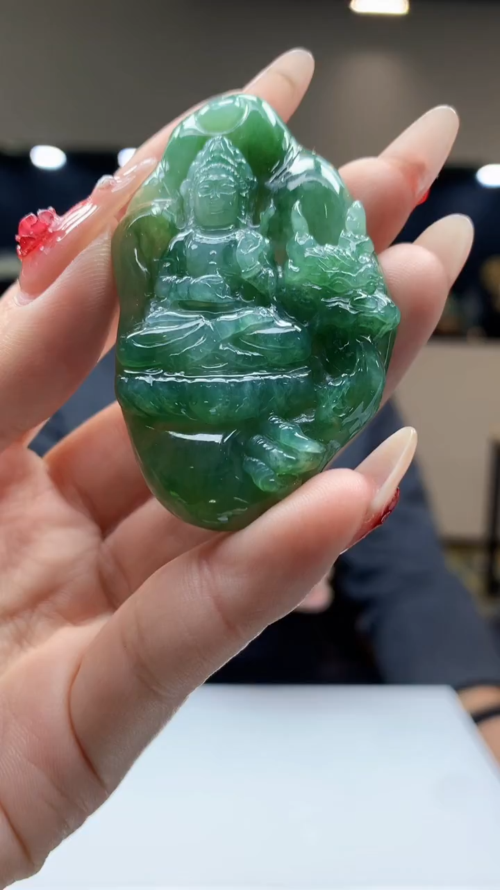 【闪购商品】定制翡翠未镶嵌1030ry-毛货挂件37