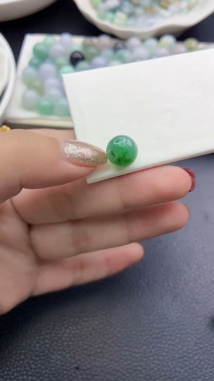 未镶嵌定制翡翠蓝**羽2448