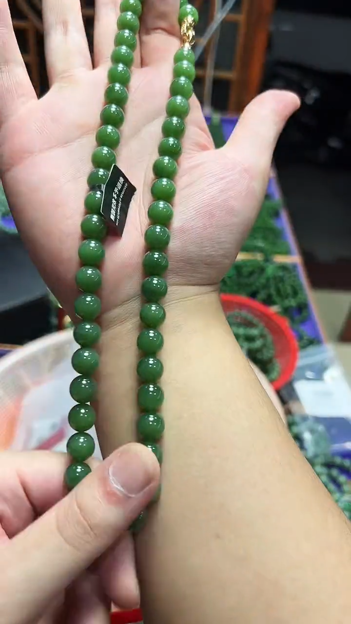 未镶嵌手串和田玉俄料项链卡11
