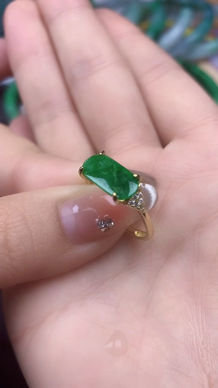 【闪购商品】翡翠戒指银S925镶嵌戒指