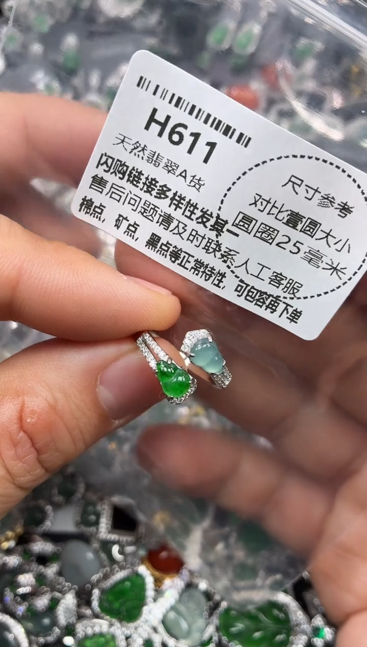 颈饰未镶嵌翡翠H611戒指