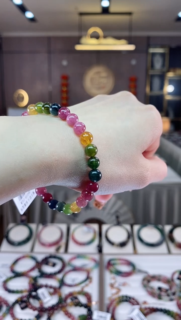 【闪购商品】碧玺单圈手串6mm+未镶嵌一物一证dan