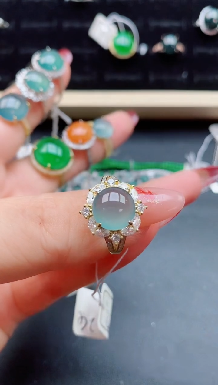 【闪购商品】翡翠戒指银S925镶嵌2321312