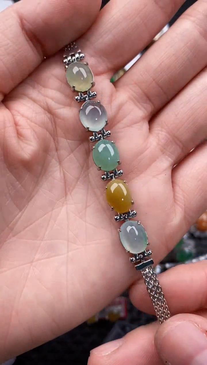 银S925镶嵌戒指翡翠999              4