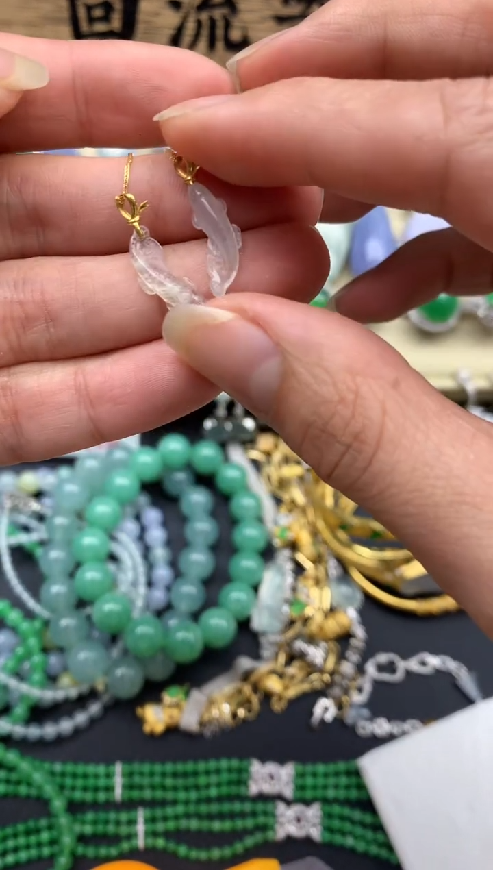 【闪购商品】翡翠耳饰18K金镶嵌331-中国好珍宝