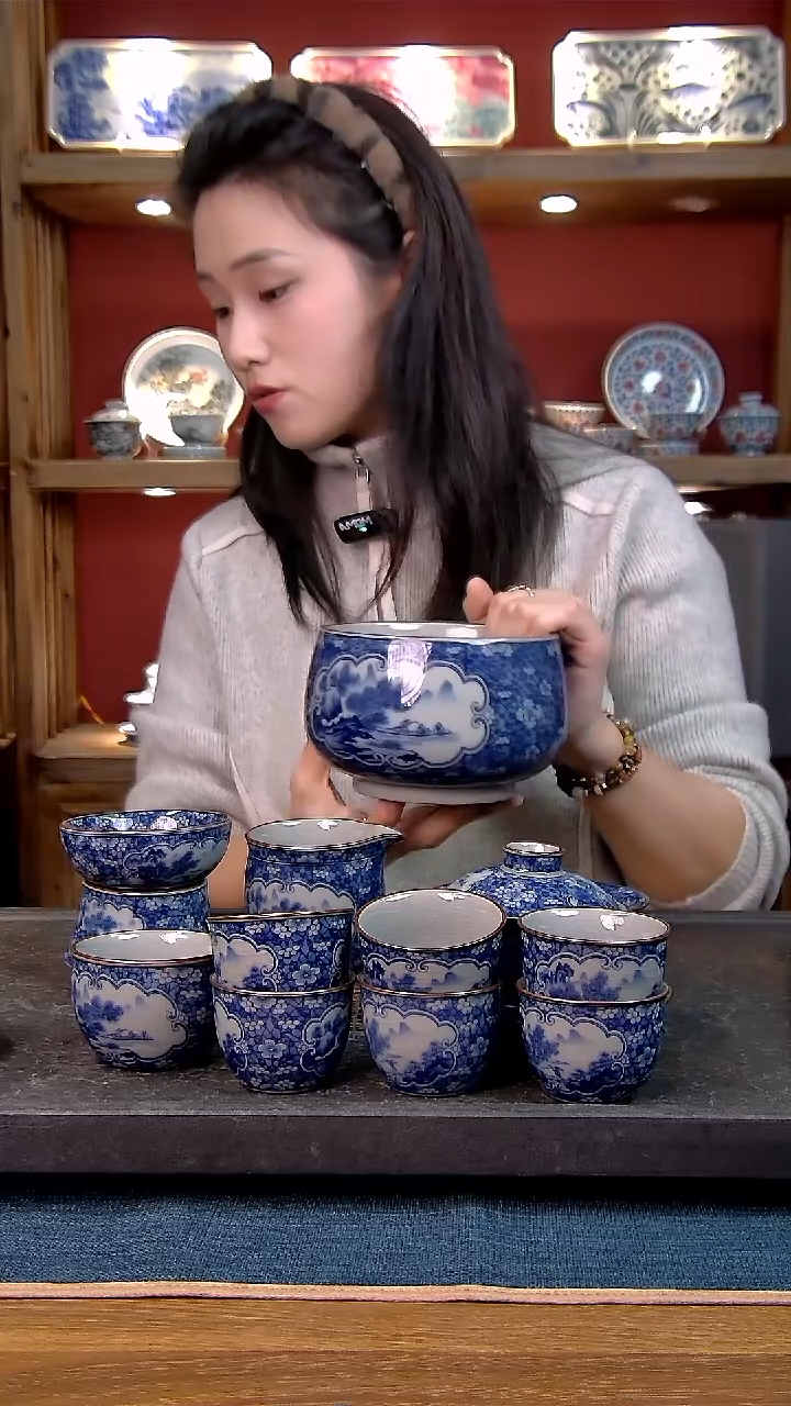 小*天简装家用款11件套 老陶泥开片纹陶瓷茶具