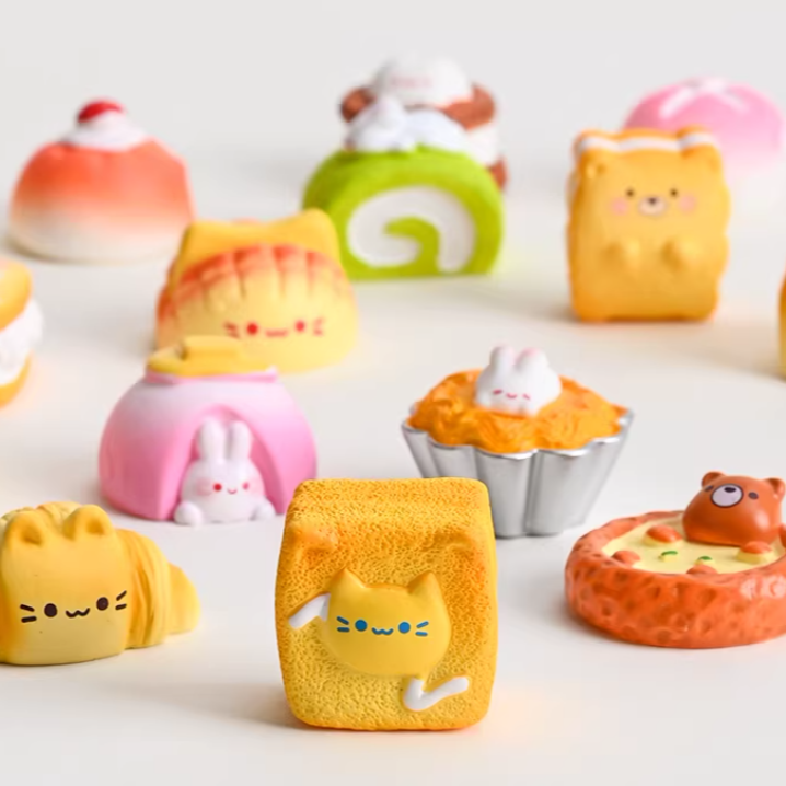 【拆袋】萌粒创意可爱仿真动物甜品小面包diy装饰品挂件小摆件