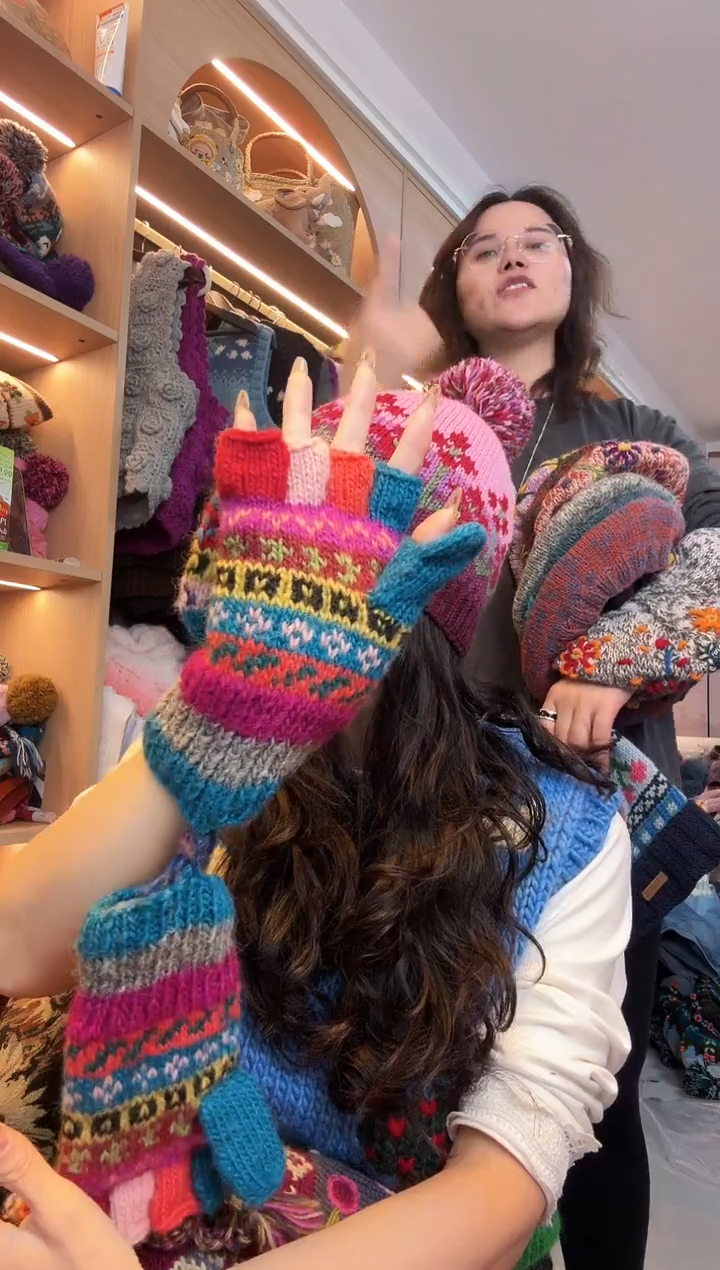 羊毛用****6百羊毛五指手套A334