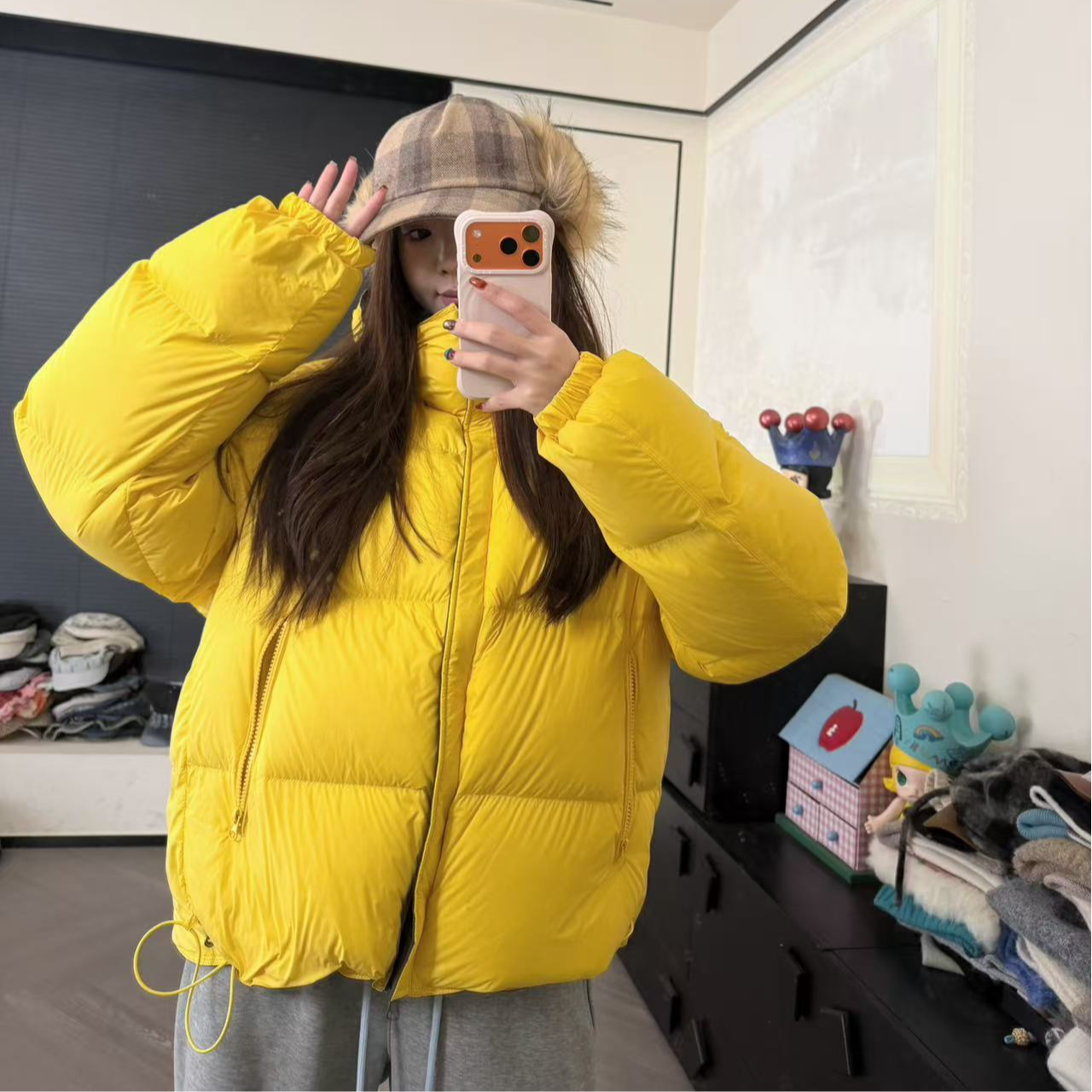 CHACHA【岚烟舒梦】休闲时尚百搭90白鸭绒两面穿