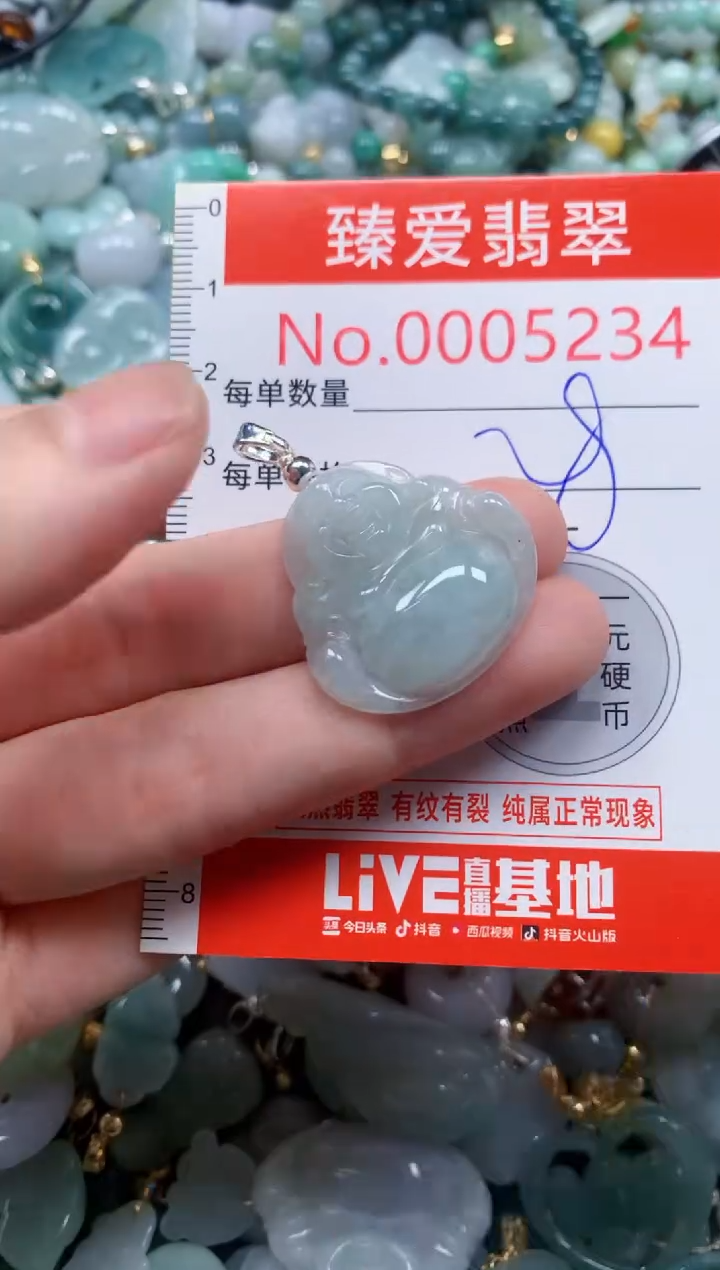 翡翠未镶嵌吊坠(不含链)5234