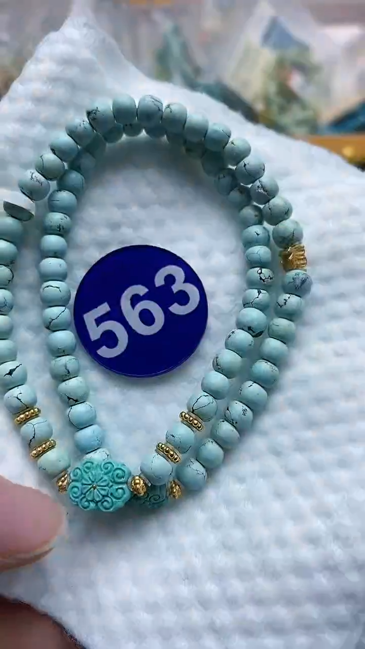 【闪购商品】绿松石手链银S925镶嵌563